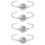 4Stk Damen Bangle Armband Geburtstagsgeschenk 9