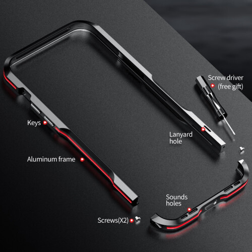 Λεπτή θήκη αλουμινίου για iPhone14Pro Max (6.7", 2022) – Αντικραδασμική, ασημί, συμβατή με 2