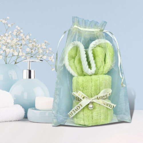 Πετσέτα Fleece σε σχήμα λαγουδάκι 50x25cm, απαλή, χαριτωμένη, πασχαλινή απόλαυση 2