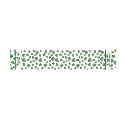 St. Patrick's Day Table Runner Green Clover Design 13x47 2