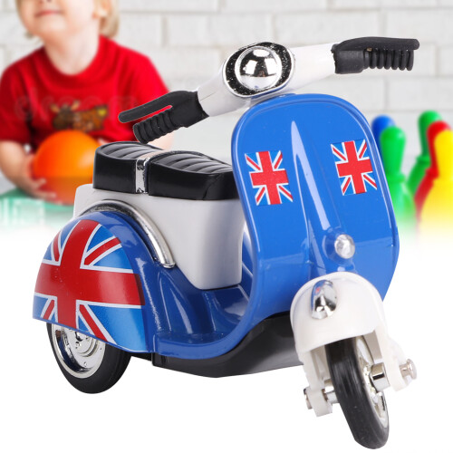 Μοντέλο παιχνιδιού σκούτερ Diecast σε στυλ Vespa με κίνηση κουρδίσματος, μη τοξικό, 2