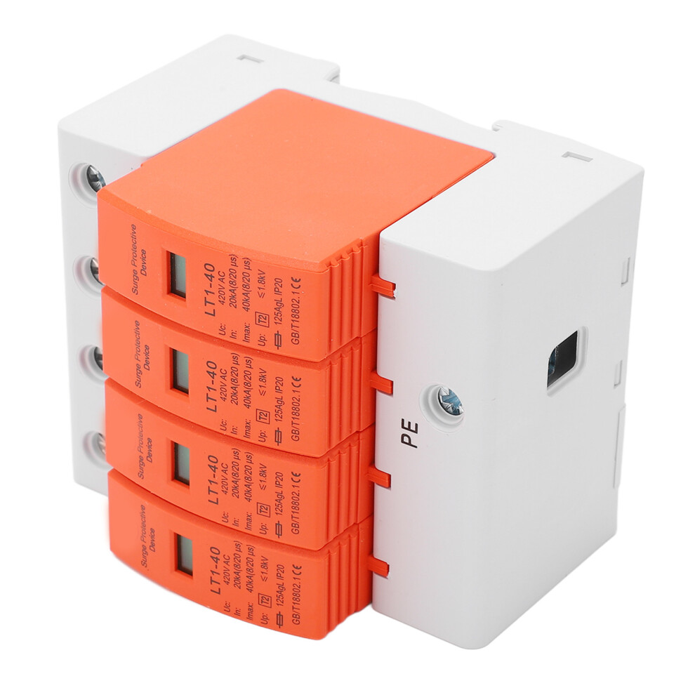 Surge Protector 36mm Rail 20-40kA 4P