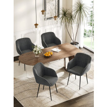 (Charcoal Grey, Set of 6) Goeurvant Dining Chairs