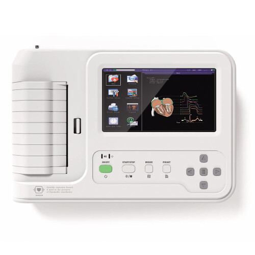 6 Channel 12 Lead ECG/EKG Electrocardiograph