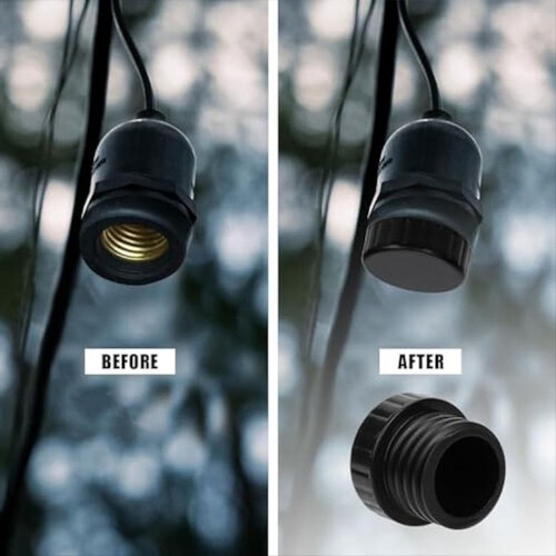16pcs Light Socket Safety Caps Plugs,E26 Light Bulb Socket Cover End Caps Light Socket Protective Caps for String Lights 2