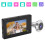 Campainha de vídeo inteligente para porta de apartamento com tela LCD de 4,3 polegadas, visor digital, câmera olho mágico, ângulo amplo de 105 7