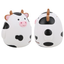 Niedliche Vinyl-Kuh-Spardose für Kinder, 16,5 cm x 17 cm, einzigartiges Dekor