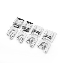 Hemming Foot Stainless Steel 4pcs for Thin Fabrics DIY Sewing 7307