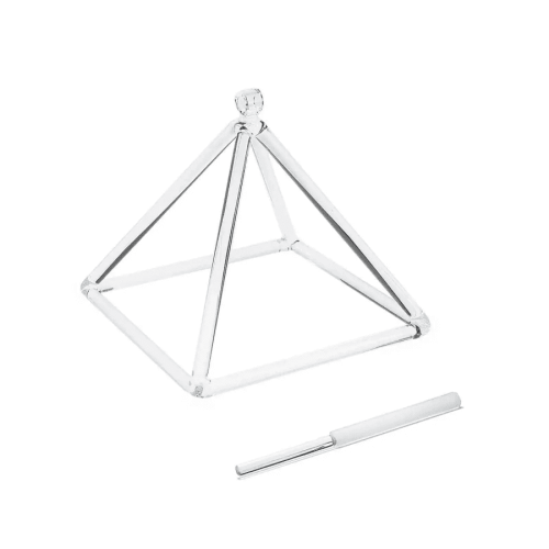 8 inch Crystal Singing Bowl Triangle Transparent Singing Pyramid 1