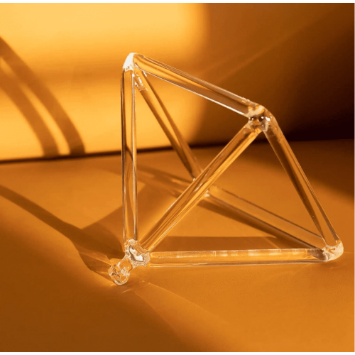 8 inch Crystal Singing Bowl Triangle Transparent Singing Pyramid 2