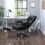 SONGMICS Office Computer Desk Chair with Footrest，height Adjustable，black 2