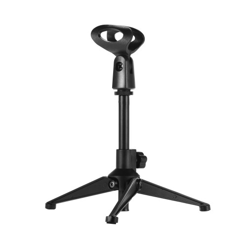 Mini Desktop Microphone Stand Bracket Tripod Portable Foldable with Adjustable Microphone Holder 1