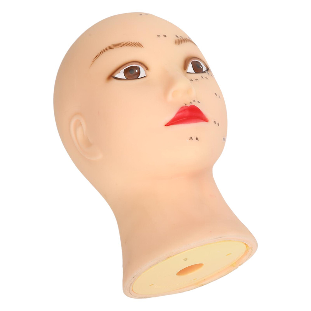 Realistic Soft Mannequin Head with PVC Base for Makeup & Eyelash Practice
