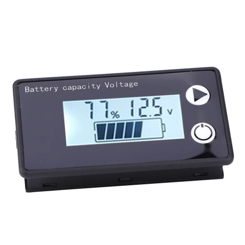 Easy to Read Battery Capacity Indicator Digital Voltmeter Tester LCD Display Backlight Waterproof Monitor Gauge Voltage Meter Lithium Ion Indicator 2