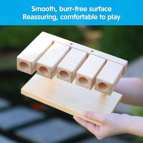 Wooden Percussion Block Maple 5-Tone with Mallet 2