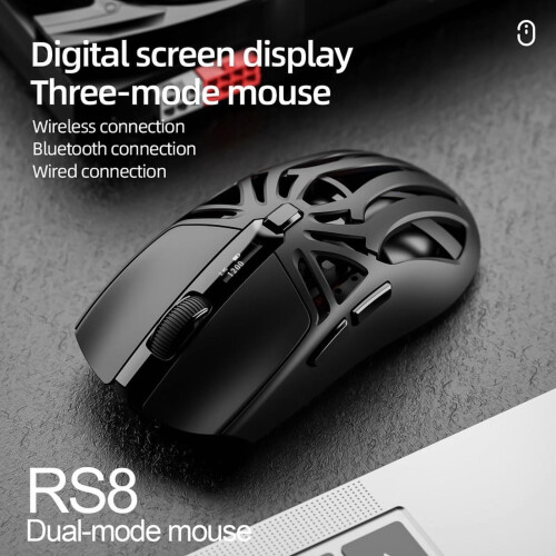 SMAILWOLF RS8 1000Hz Bluetooth mouse, 10000dpi, three-mode connection, lightweight macro gaming mouse notebook computer 1
