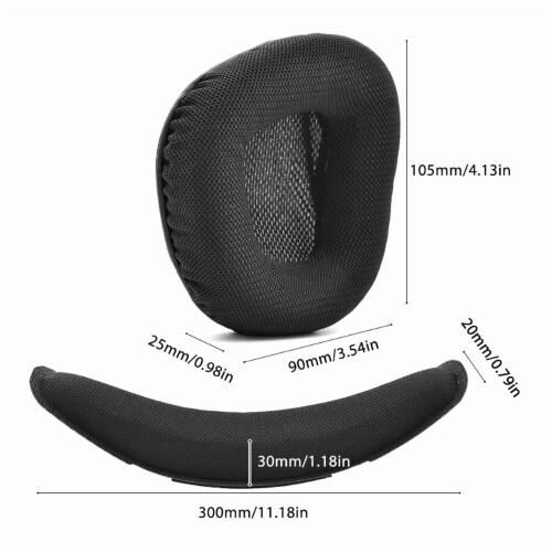 Ανταλλακτικά μαξιλαράκια ακουστικών Memory Foam για ασύρματα ακουστικά Corsair Void Pro Elite 2