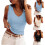 Dames casual top beige maat L 5