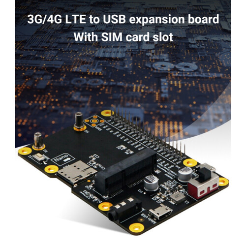 3G/4G/LTE Module HAT Portable USB Expansion Board with SIM Card Slot Vertical Adapter Card for Raspberry Pi 1
