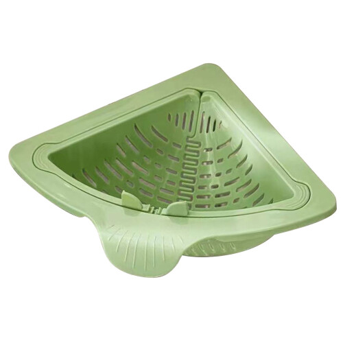 Triangular sink filter basket with easy-pour knob for 2
