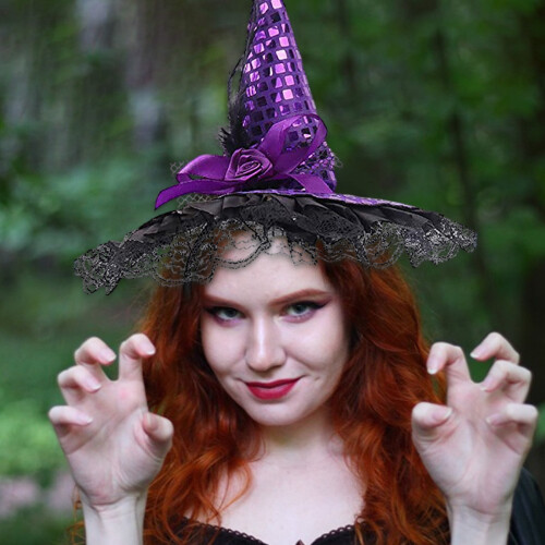 Lilla heksehat pandebånd til Halloween kostume 2