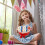 Σχολικά1 τεμάχιο Μικρά Πασχαλινά Καλάθια 8,66x6,3x6,3" Στρογγυλά Υφασμάτινα Καλάθια με 4