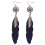Women's Vintage Hollow Wheel Feather Dangle Earrings 2