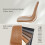 AINPECCA Set of 2 Dining Chairs PU khaki Padded Kitchen 6