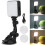 Mini lampe d'appoint portable LED pour selfies, éclairage de visioconférence à intensité variable, rechargeable, fixation universelle à ventouse 8