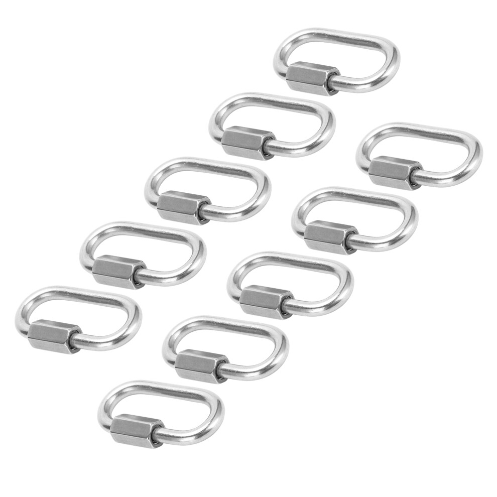10Pcs Stainless Steel M5 Quick Link Connectors, 150Kg Load 8481391736822