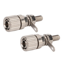 2 Stück M4x27mm vernickeltes Messing-Stromanschlüsse, 20A, Weit Verbreitet