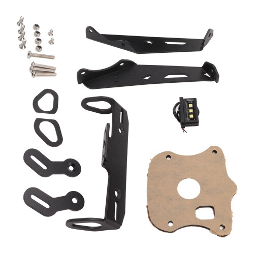 Support de plaque d'immatriculation moto à angle réglable, compatible avec éclairage LED, kit de remplacement pour MT09, construction robuste en 1