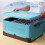 Large Foldable Stackable Storage Box W/Lid - Home Organizer Bin for Clothes Books Toys Saving Container, 5