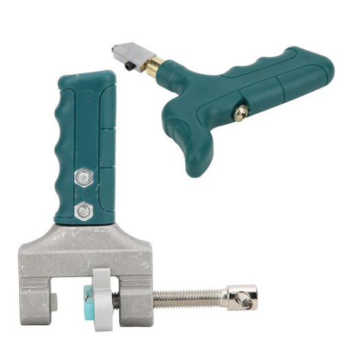 Professional Glass Cutting Tool Set, Adjustable Handle Glass Tile Cutter with Rust Resistant Coating Automatic Oil Dispensing System Controlled Break 1