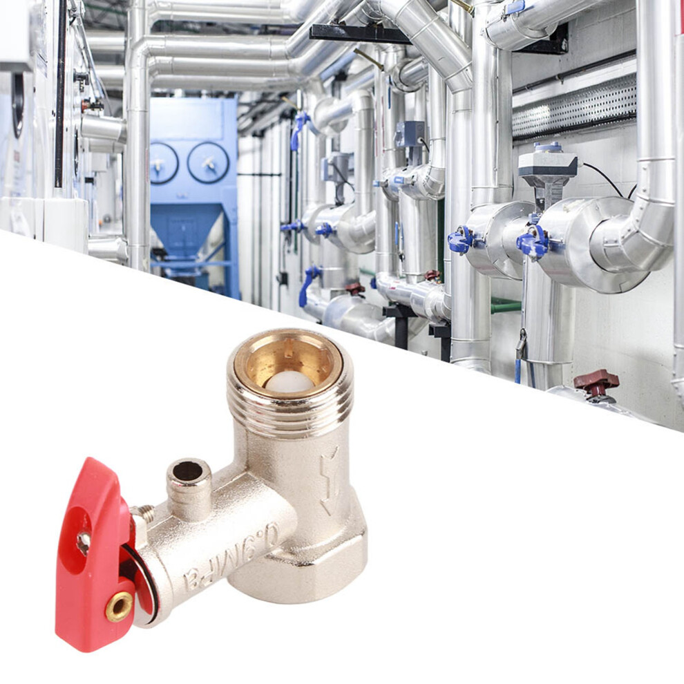 Brass Plated Pressure Relief Safety Valve For Water Heater Tankless ...
