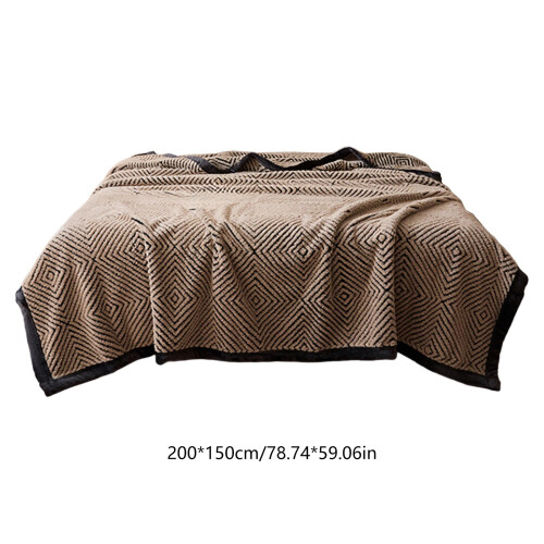 Fleece Blanket Coffee Color 150x200cm Lightweight 2