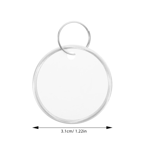 100pcs Blank Coded Keychain White Tags Round Key Tags for General Users 1