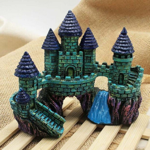 Resin Castle Aquarium Decor Vintage Cave Hideout1Piece 1