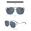 HJ-7352Unisex Γυαλιά Ηλίου - Ρετρό Διπλή Γέφυρα, Τετράγωνος Σκελετός για Γυναίκες & 3