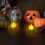 Τρομακτικό κηροπήγιο για το Halloween, φωτιστικό για το Halloween, διακόσμηση δωματίου με 5