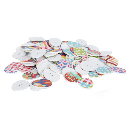 Είδη χειροτεχνίας για scrapbooking Ξύλινα πασχαλινά κουμπιά Πολυλειτουργικά αξεσουάρ 1