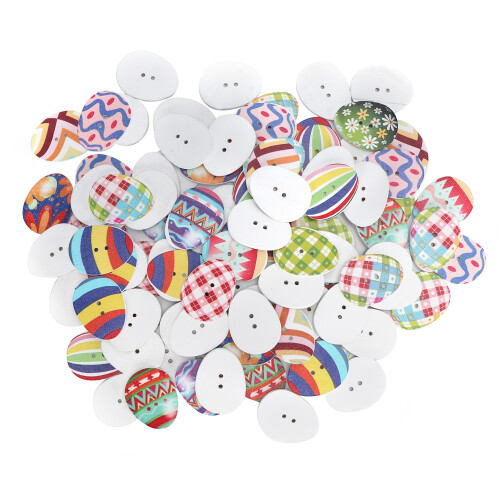 Είδη χειροτεχνίας για scrapbooking Ξύλινα πασχαλινά κουμπιά Πολυλειτουργικά αξεσουάρ 2