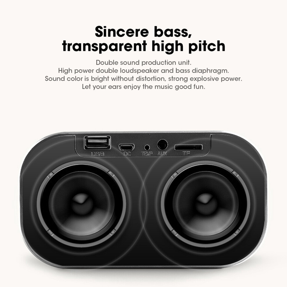 S2 Metal Shell Bluetooth Speaker With Lcd Display, 2200Mah, Alarm Clock 4651392463650
