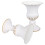 2Pcs White Iron Decorative Graveyard Vase with Stable Base for Garden Display 6