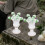 2Pcs White Iron Decorative Graveyard Vase with Stable Base for Garden Display 8