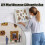 Shadow Display Kit, DIY Mini Gold Frames Easy Assembly (White), Versatile Decor for Weddings Anniversaries Home Use 5