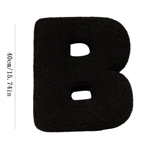 Alphabet Pillow Black Soft Plush 26 Letters 2