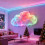 LED-skylampe, USB-drevet, 3D-stemningslys, 1-pak 7