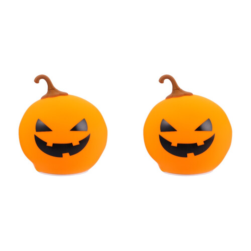 2 Pcs Usb Rechargeable Halloween Night Light Lamp Yellow 1