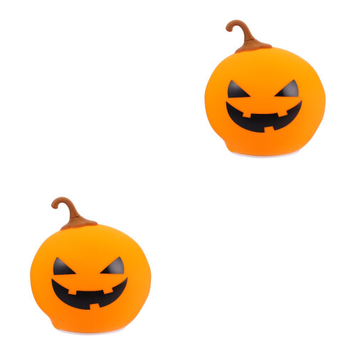 2 Pcs Usb Rechargeable Halloween Night Light Lamp Yellow 2